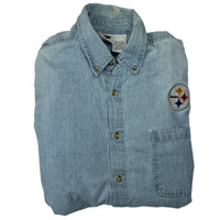 Vintage 2000 Pittsburgh Steelers chambray shirt size large