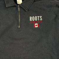 Vintage 90s Roots quarter zip size large