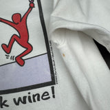 Vintage 90s save water Keith Haring parody tee size large