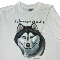 Vintage 90s Siberian Husky tee size large