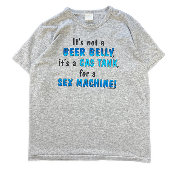 Vintage 90s beer belly humour tee size large